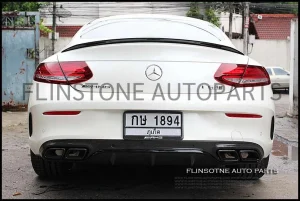 C63 Coupe AMG Carbon Kevlar Diffuser + Tailpipe [Night Package]