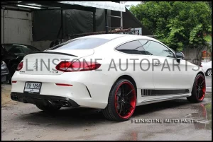C63 Coupe AMG Carbon Kevlar Diffuser + Tailpipe [Night Package]