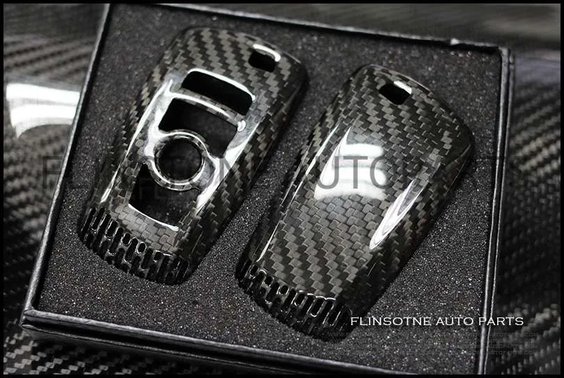กรอบกุญแจ Carbon Fiber สำหรับ BMW F Series แบบ 4 ปุ่ม