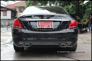 EX Silver Diffuser + Exhaust Tips W205 C-Class