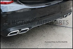 EX Silver Diffuser + Exhaust Tips W205 C-Class