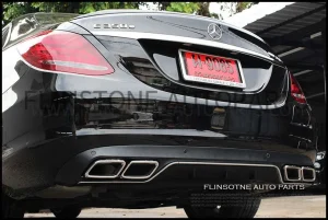 EX Silver Diffuser + Exhaust Tips W205 C-Class
