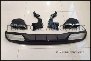 W205 EX Black Diffuser + Exhaust Tips [C63 Look]