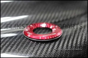วงแหวนครอบปุ่มสตาร์ตรถ สีแดง AMG