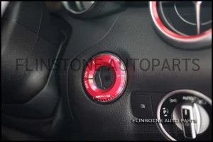 วงแหวนครอบปุ่มสตาร์ตรถ สีแดง AMG