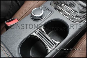 ชุดแปะระหว่างที่วางแก้วคาร์บอนแท้ สำหรับ Mercedes Benz A CLA GLA