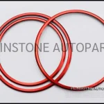 W117 ชุดวงแหวนอลูมิเนียมครอบข้างที่นั่ง สีแดง 3 ชิ้น