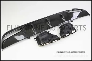 W205 C63s AMG Diffuser + Tailpipe Set [์Carbon] V.2