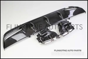 W205 C63s AMG Diffuser + Tailpipe Set [์Carbon] V.1