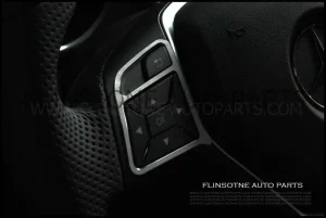 ชุดครอบปุ่มพวงมาลัย สีเงิน CLA