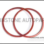 ชุดวงแหวนครอบแอร์ด้านหลัง สีแดง 2 ชิ้น W205 C-Class