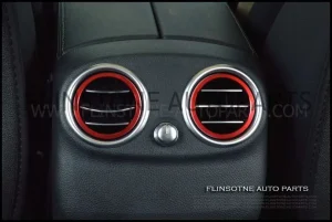 ชุดวงแหวนครอบแอร์ด้านหลัง สีแดง 2 ชิ้น W205 C-Class