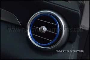 ชุดวงแหวนครอบแอร์น้ำเงิน 5 ชิ้น W205 C-Class
