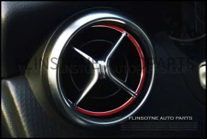 ชุดวงแหวนครอบแอร์สีแดง 5 ชิ้น W117 CLA