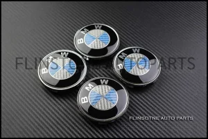 BMW Carbon Wheel Center Caps [Blue]