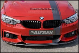 ลิ้นหน้าคาร์บอน BMW F32 F33 F36 ทรง Rieger สำหรับกันชน M Sport