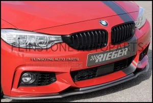 ลิ้นหน้าคาร์บอน BMW F32 F33 F36 ทรง Rieger สำหรับกันชน M Sport
