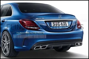 Genuine W205 C63 AMG Rear Diffuser [Night]