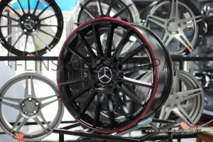 ล้อ AMG 16 Spoke Red Rim [Black]