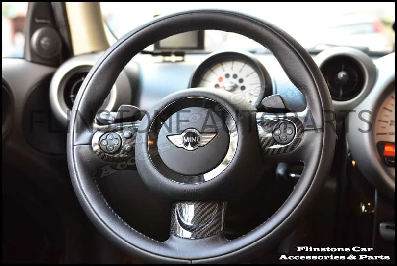 R55-R60 Carbon Fiber 3 PC’s Steering wheel cover [Multi Function]