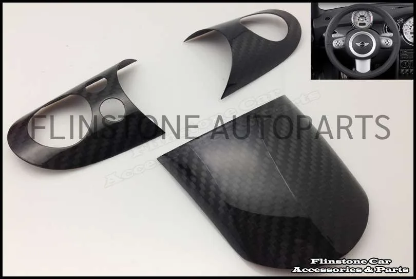 R53 Carbon Fiber 3 PC’s Steering wheel cover [Multi Function]