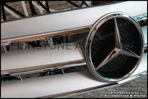 กระจังหน้า W203 C-Class ทรง Diamond สีดำ-โครเมี่ยม