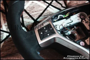 C63 AMG Alcantara Steering Wheel with RED Stitch