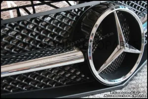 W207 E-Class Coupe Matte Black-Chrome Grille [SL-Style]
