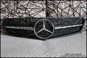 W207 E-Class Coupe Matte Black-Chrome Grille [SL-Style]