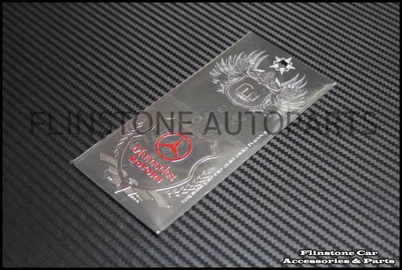 Mercedes Motors Red Foil Sticker Emblem
