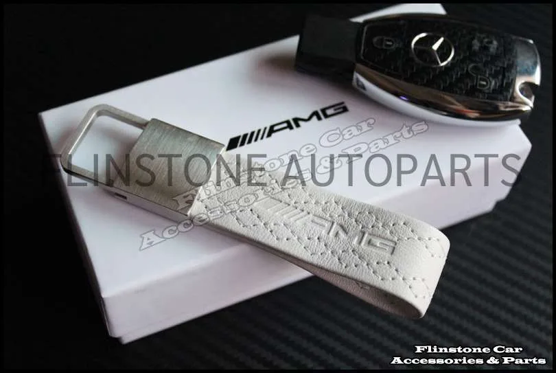 พวงกุญแจ AMG สีขาวของแท้