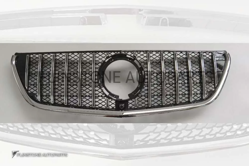 กระจังหน้า W447 V-Class ทรง GT สีเงิน-โครเมี่ยม