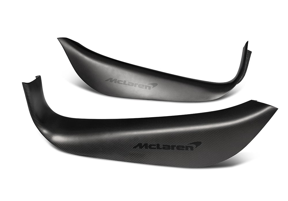 Full view of McLaren 720S interior showing Carbon Fiber Door Sills blending seamlessly with the cockpit