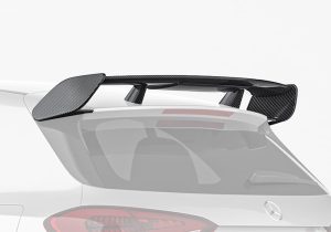 A full view showcasing the seamless integration of the carbon fiber roof spoiler, enhancing the premium and sporty rear-end profile of your Mercedes