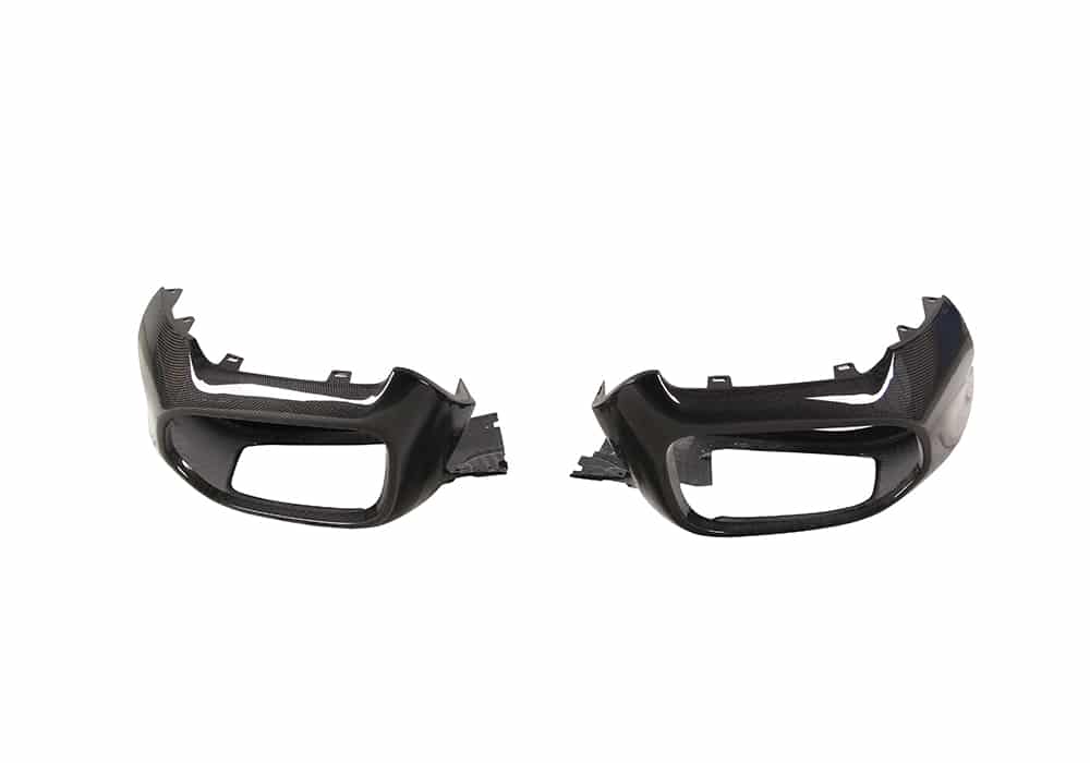 Ferrari 812 rear side angle with Carbon Fiber Rear Side Splitters for improved styling and performance