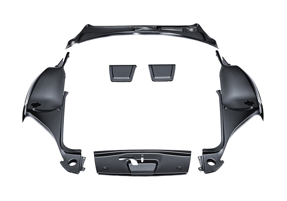 Audi R8 with Carbon Fiber Trunk Cover, highlighting its sporty and elegant upgrade