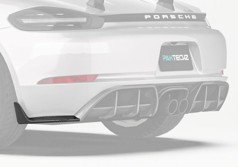 สปลิตเตอร์ข้างด้านหลังคาร์บอนไฟเบอร์ Porsche 718 PAKTECHZ