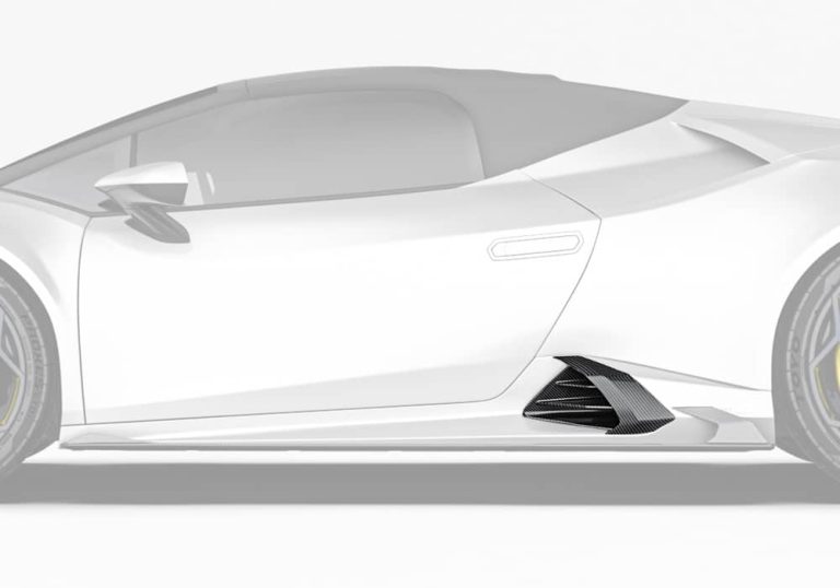ครอบช่องลมสเกิร์ตข้างคาร์บอนไฟเบอร์ Lamborghini Huracan EVO PAKTECHZ