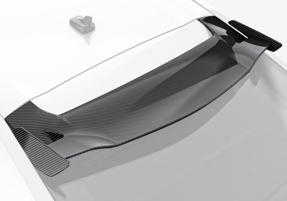 Lamborghini Urus with Carbon Fiber Roof Spoiler extending the roofline for a more aggressive look
