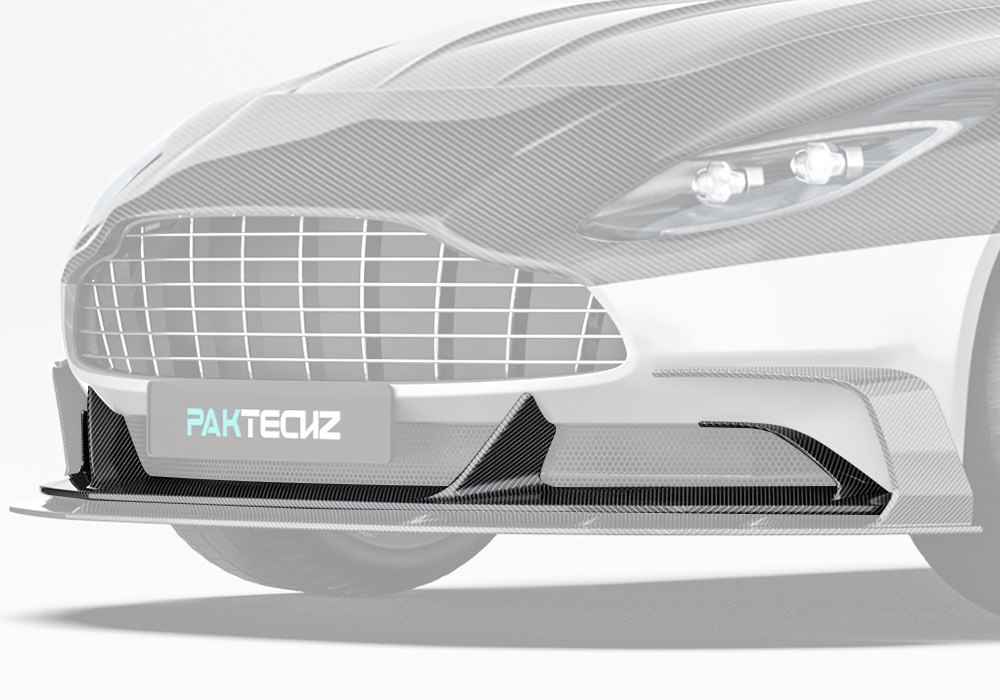 Aston Martin DB11 with the carbon fiber upper front lip, showcasing bold curves and elevated front-end styling