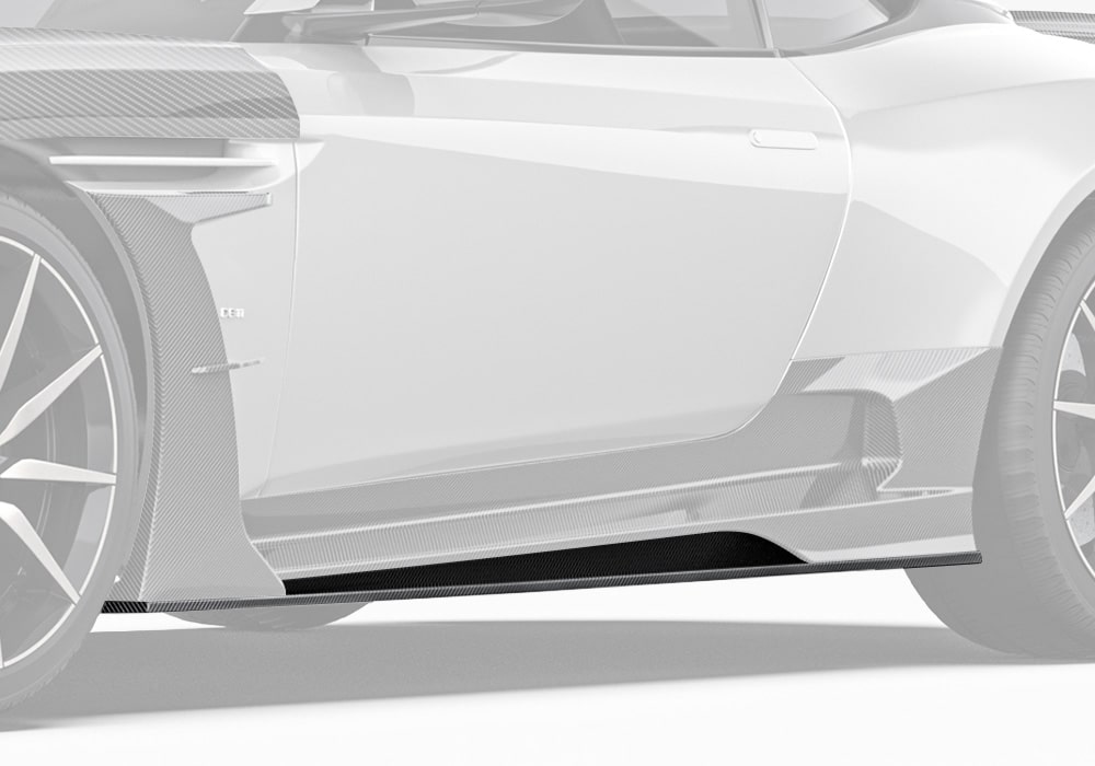 Aston Martin DB11 with Carbon Fiber Lower Side Skirts adding aerodynamic styling