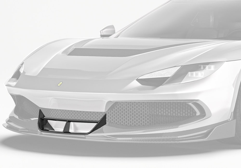 Ferrari 296 GTB featuring Carbon Fiber Front Vent Trim for a refined and sporty touch