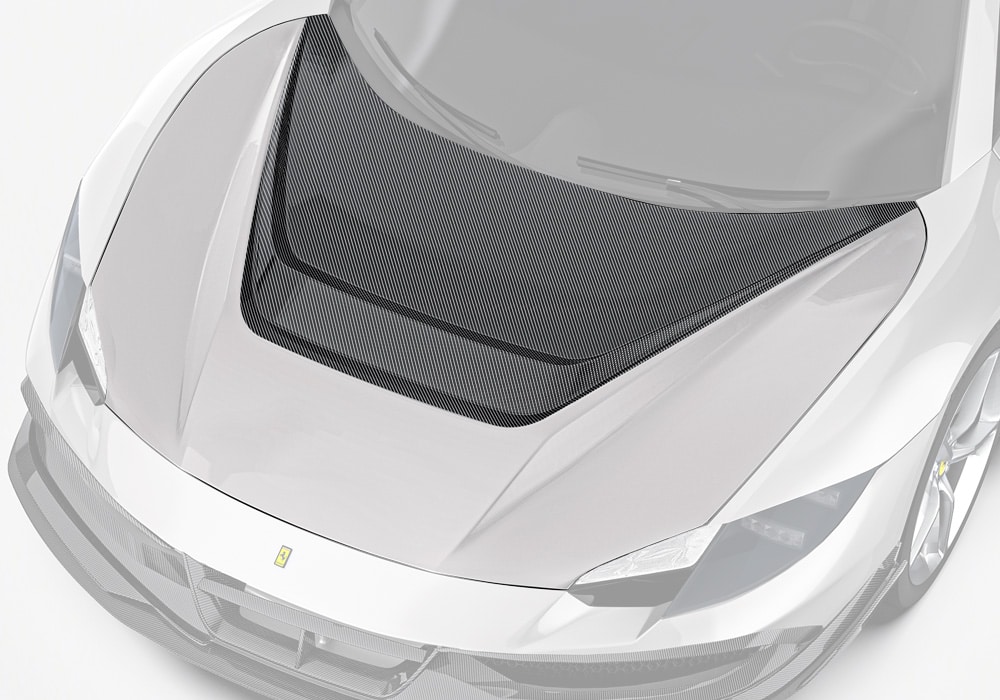 Ferrari 296 GTB with Carbon Fiber Hood blending elegant styling and performance-driven upgrades