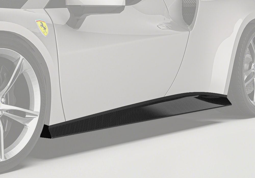 Ferrari 296 GTB with Carbon Fiber Side Skirts for an aggressive sports car look