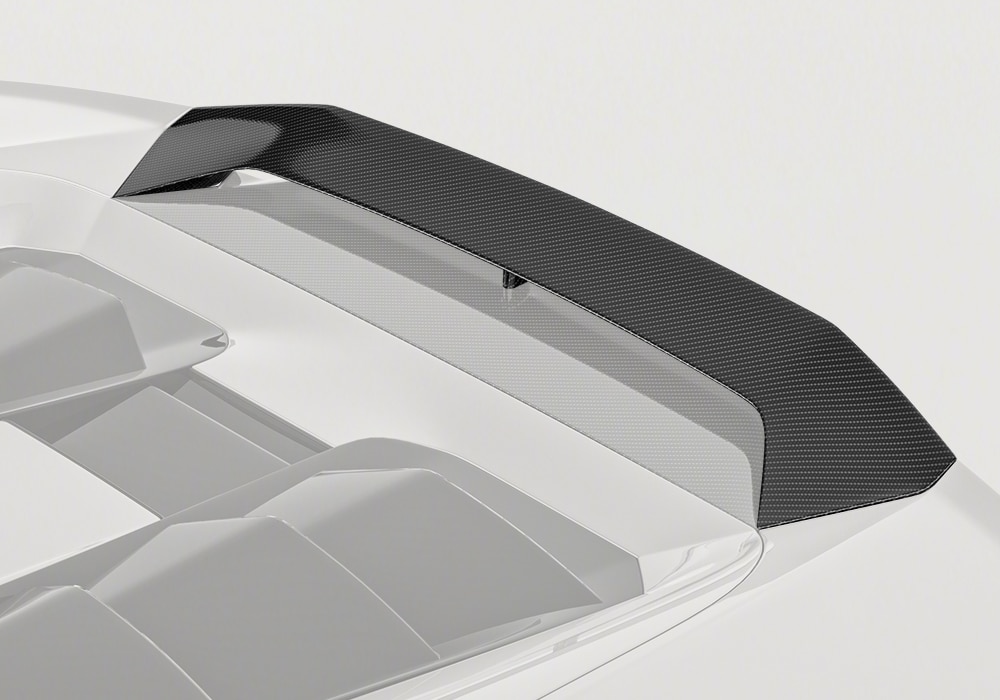 Lamborghini Huracan EVO RWD equipped with Carbon Fiber Rear Spoiler, showcasing elevated luxury and aerodynamic precision
