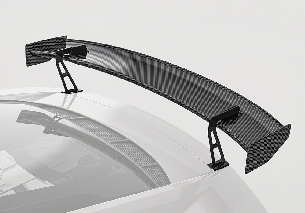 Audi R8 Carbon Fiber Rear Wing Installed