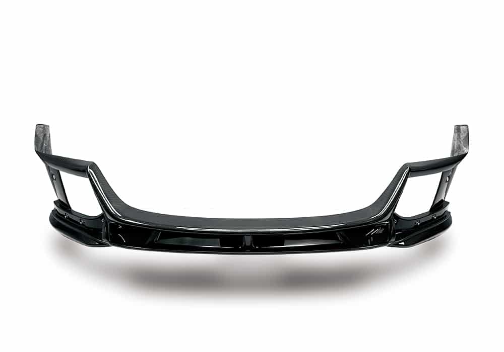 Front view of Ferrari Purosangue showcasing Carbon Fiber Front Lip, emphasizing aggressive design and aerodynamics