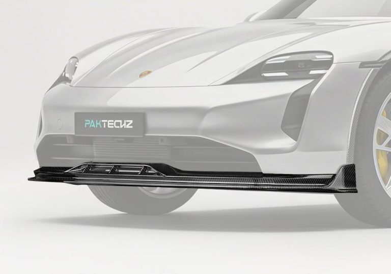 ลิ้นหน้าคาร์บอนไฟเบอร์ Porsche Taycan 4 4S Cross Turismo Turbo PAKTECHZ