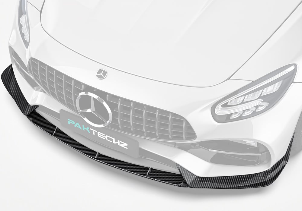 A detailed close-up image highlighting the intricate 2x2 twill carbon fiber weave and the high-gloss surface, ensuring long-lasting quality and race-inspired styling