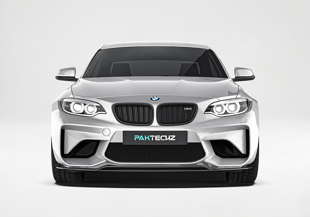High-definition close-up image showcasing the premium carbon fiber weave and glossy finish of the body kit’s components